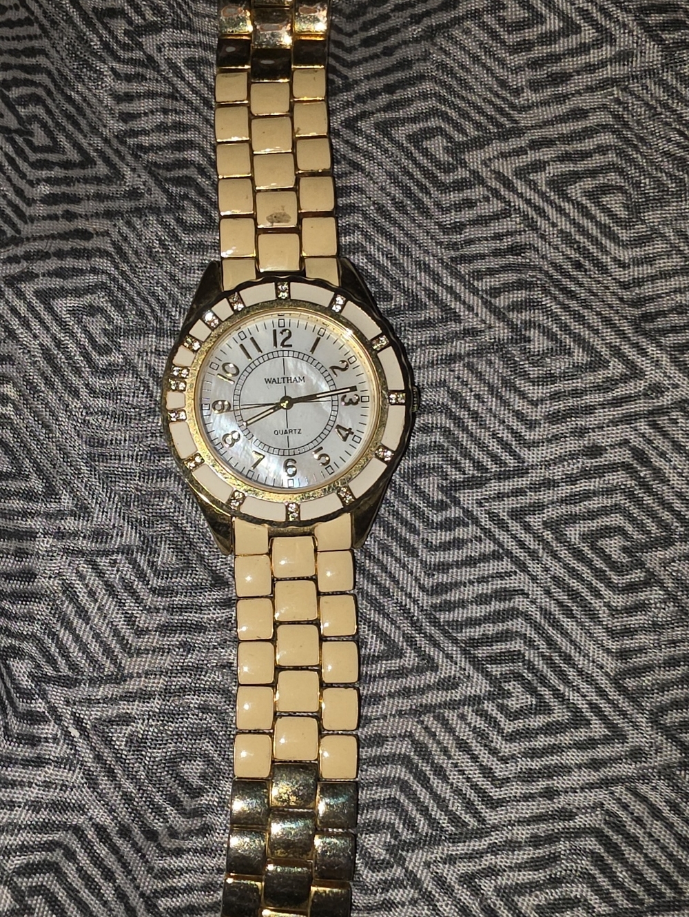 Gold and Cream Women's Bracelet Watch